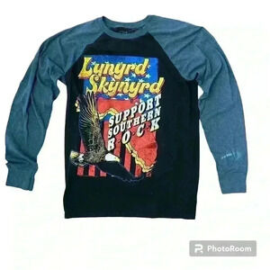 LYNYRD SKYNYRD LONG SLEEVE T SHIRT SUPPORT SOUTHERN ROCK LIVE NATION SIZE MEDIUM
